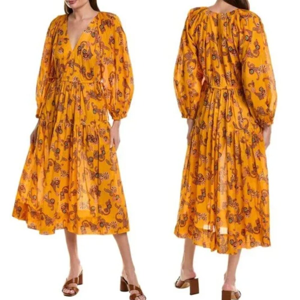 A.L.C. | Sayer Dress | Orange & Floral Print | Size 12 | Retail $495